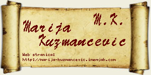 Marija Kuzmančević vizit kartica